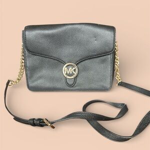 Michael Kors Black Crossbody Bag with Gold Chain